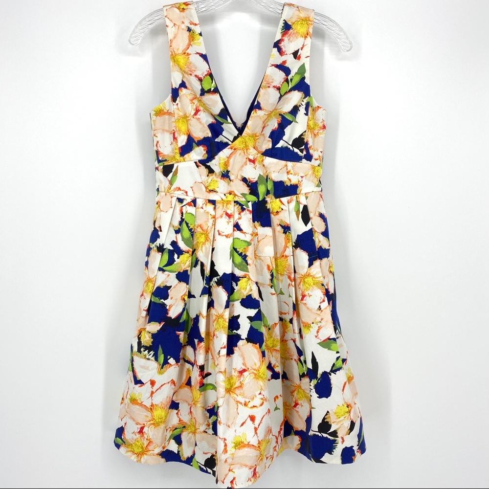 J Crew NWT Santeen Floral V Neck Dress